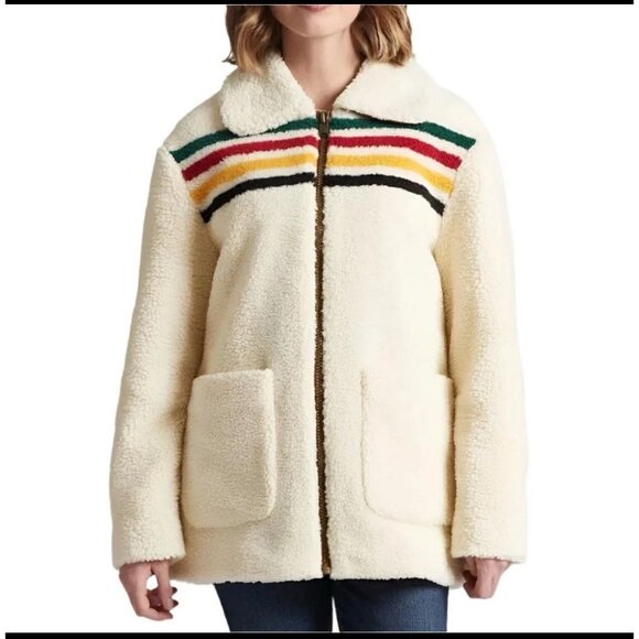 Pendleton Glacier Sunset Meadow Jacket Women’s Small Range Fleece Zip Coat *READ - Picture 2 of 10